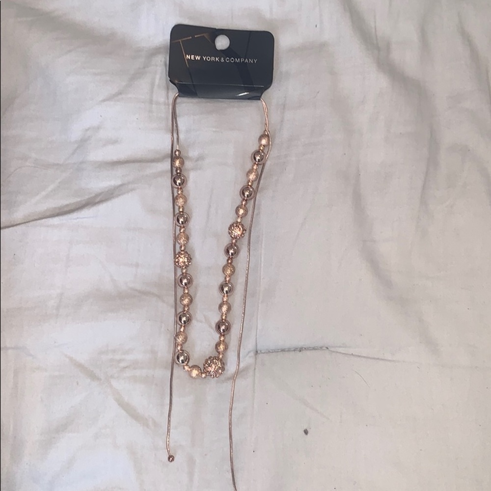 New York & Co Rose gold necklace